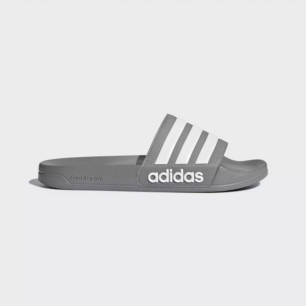 Adidas Adilette Cloudfoam Chanclas Grises Para Hombre (MX-81368)